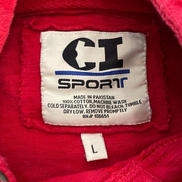 Vintage 2000s CI Sport Nebraska Cornhuskers Red Hoodie NCAA Men's Large - Picture 3 of 7